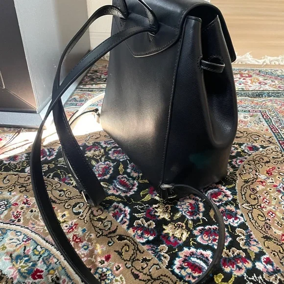 Kate Spade Black Backpack with Flap Closure and Gold Hardware - Picture 6 of 7